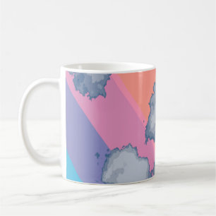 Rainbow drawn coffee mug