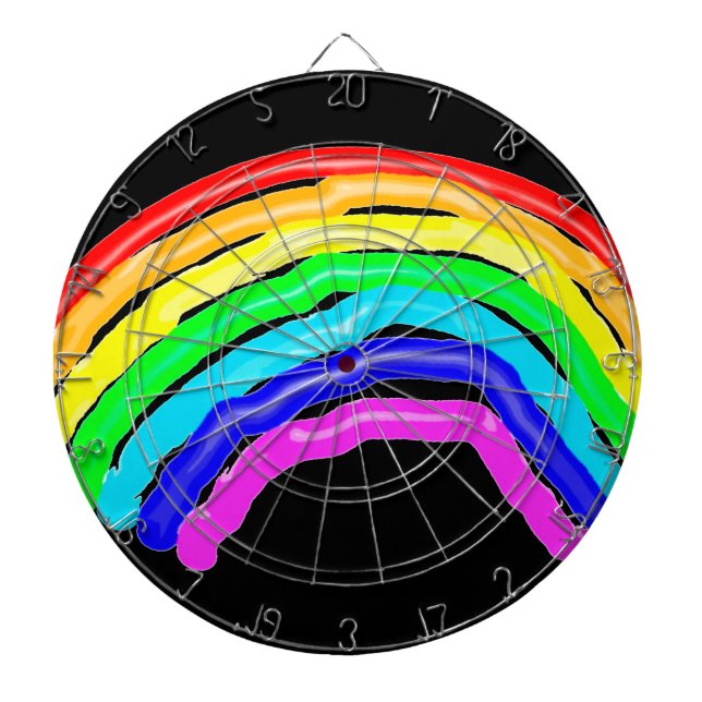 Rainbow drawn dartboard (Front)