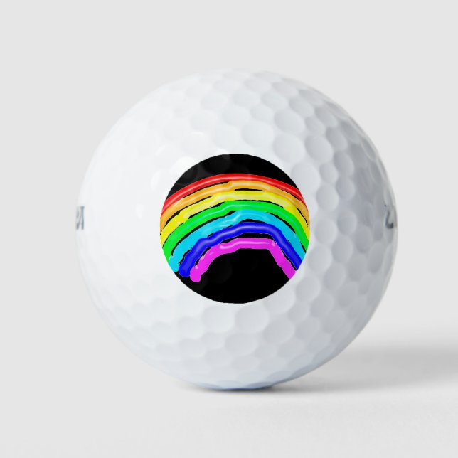 Rainbow drawn golf balls (Front)
