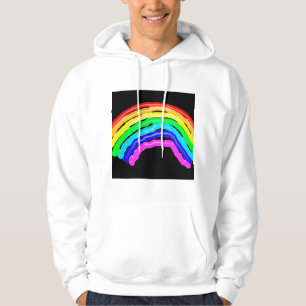 Rainbow drawn hoodie