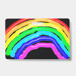 Rainbow drawn ID badge