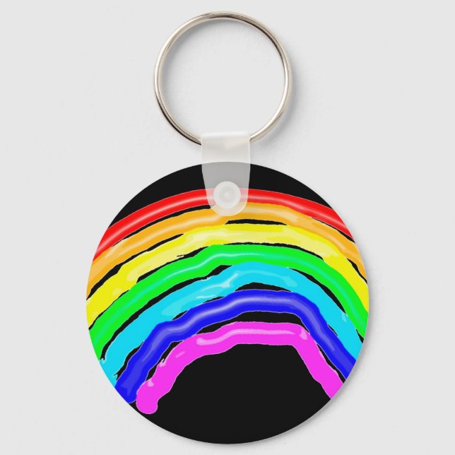 Rainbow drawn key ring (Front)