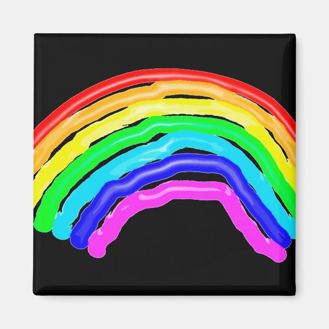 Rainbow drawn magnet (Front)
