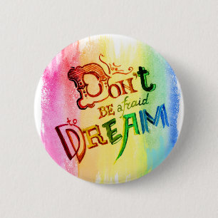Rainbow dream 6 cm round badge
