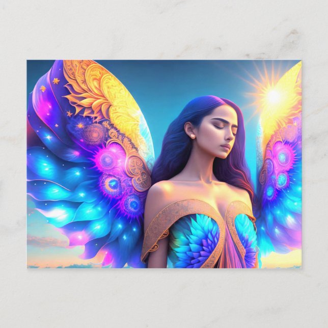 Rainbow Dream Angel Remembrance OWN ART Postcard (Front)