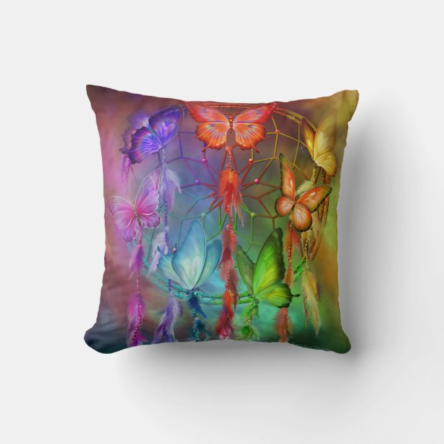 Rainbow Dreams Art Designer Pillow (Front)