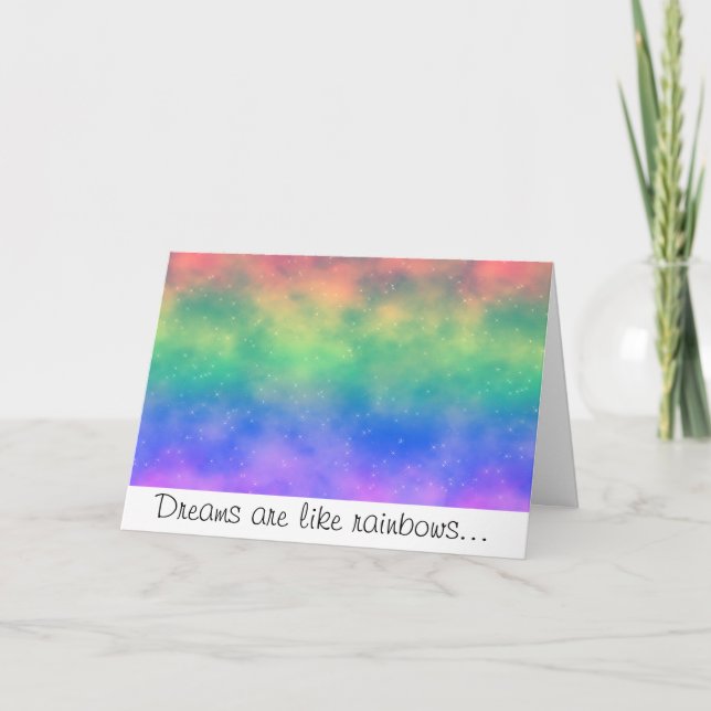 Rainbow Dreams Greeting Card (Front)