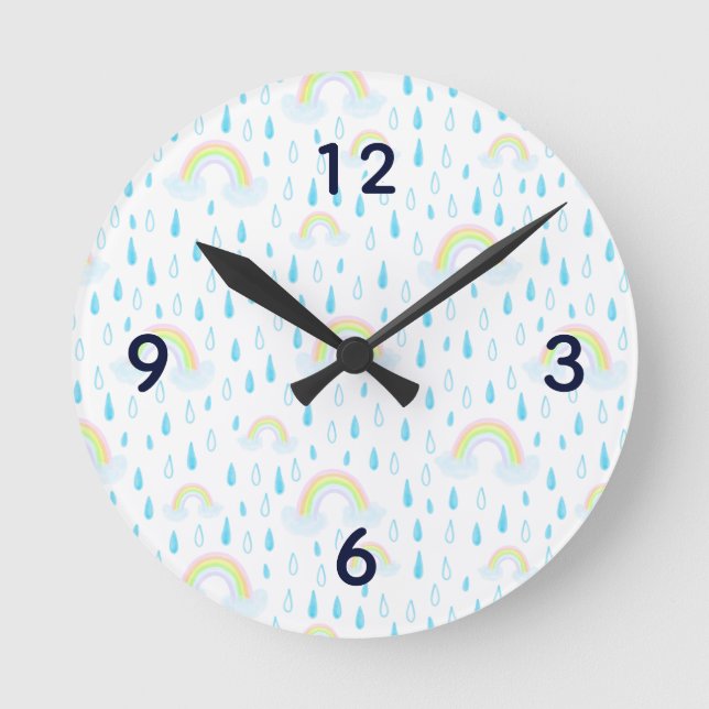 Rainbow Dreams Round Clock (Front)