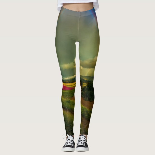 Rainbow Dreams: Vibrant Leggings for Every Workout (Front)