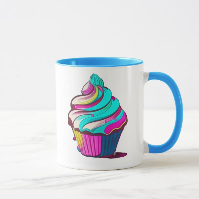 Rainbow Drip Cupcake Mug (Right)