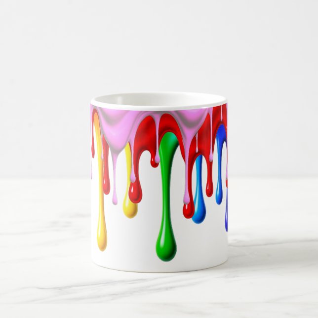 Rainbow Drip Splash Coffee Mug (Center)