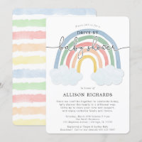 Rainbow drive-by drive through baby shower
