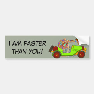 Rainbow Driving Fast Bumper Sticker