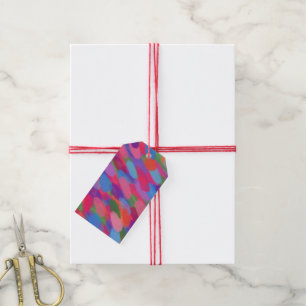 Rainbow Droplets Colourful Abstract Pattern Gift Tags
