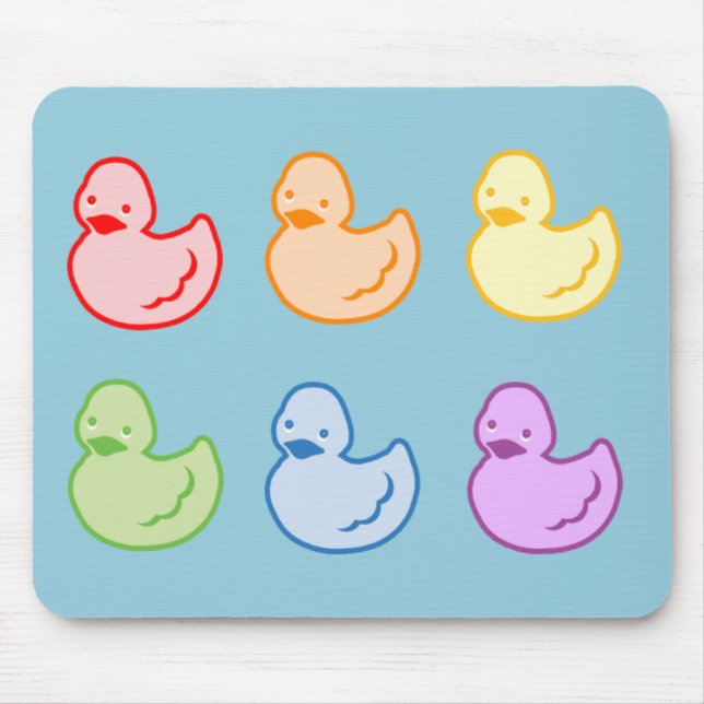 Rainbow Duckies Mouse Pad (Front)