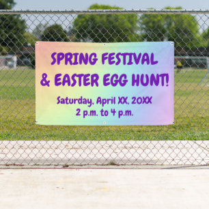 Rainbow Easter Egg Hunt Banner