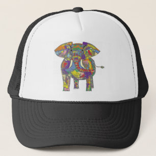 Rainbow Elephant, colourful design,for anyone. Trucker Hat