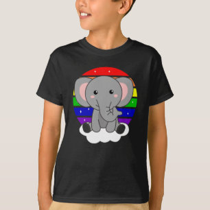 Rainbow Elephant Cute Elephants For Kids T-Shirt