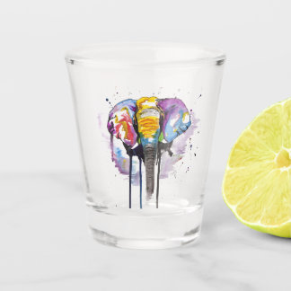 Rainbow Elephant Shot Glass