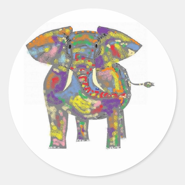 Rainbow Elephant stickers (Front)