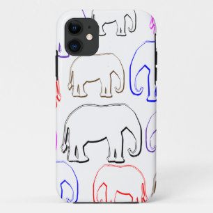 rainbow elephants Case-Mate iPhone case