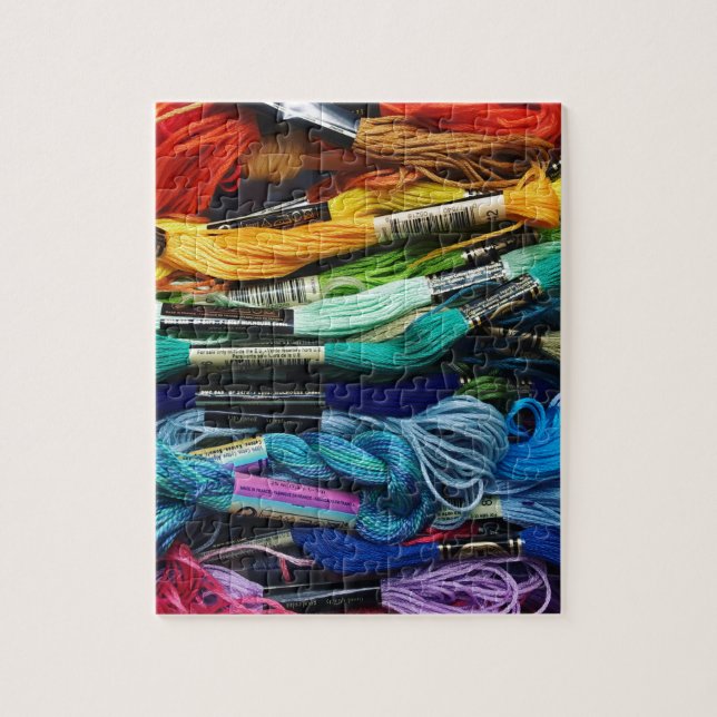Rainbow Embroidery Floss | Threads | Sewing Jigsaw Puzzle (Vertical)