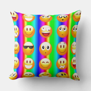 rainbow emoji cushion