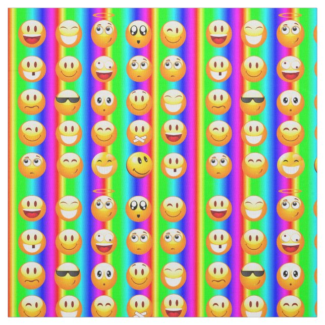 rainbow emoji fabric (Swatch)