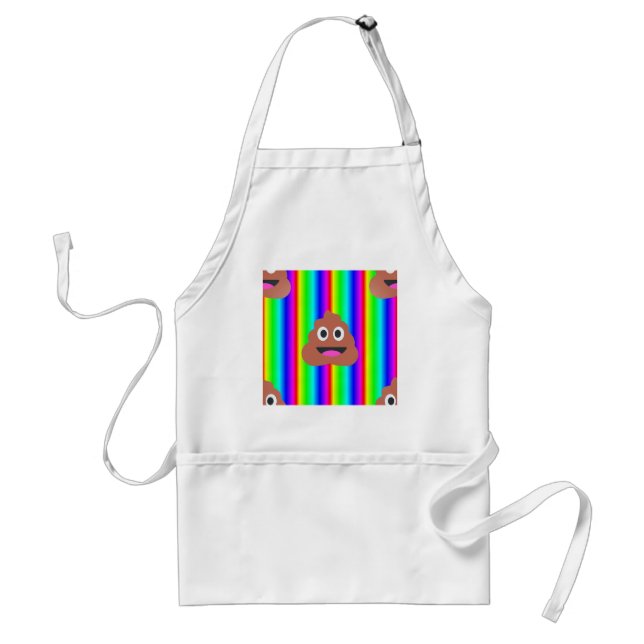 rainbow emoji standard apron (Front)