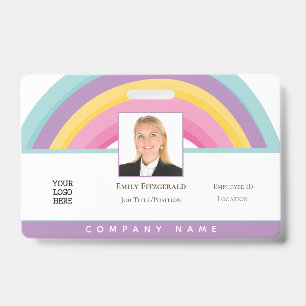 Rainbow Employee Photo ID Name Logo Badge