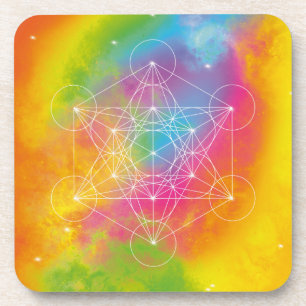 Rainbow Energy – Metatron’s Cube Sacred Geometry Coaster