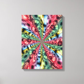 Rainbow Energy Starburst Fractal Art Canvas Print