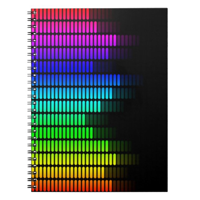 rainbow equalizer spiral notebook (Front)