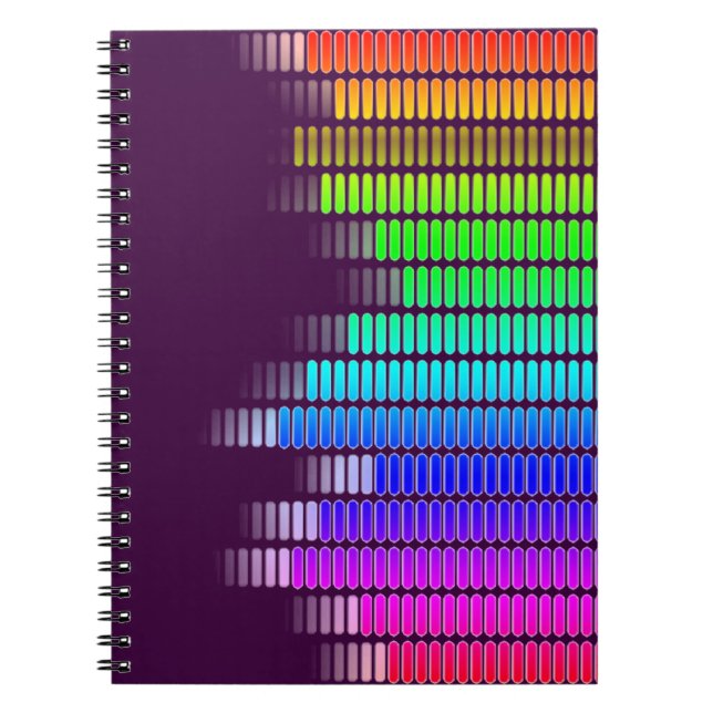 rainbow equalizer spiral notebook (Front)