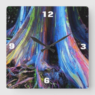 RAINBOW EUCALYPTUS TREE clock
