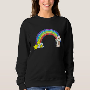 Rainbow Exotic Shorthair Cat Retro Style Cat Sweatshirt