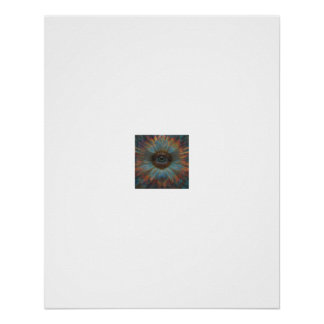 Rainbow Eye Kaleidoscope Mandala Poster
