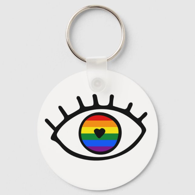 Rainbow Eye Key Ring (Front)