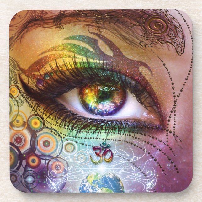 Rainbow Eye Love & Light Coaster (Front)