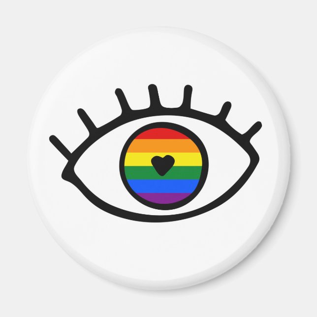 Rainbow Eye Magnet (Front)