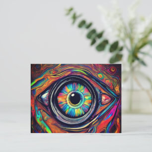 rainbow eye postcard