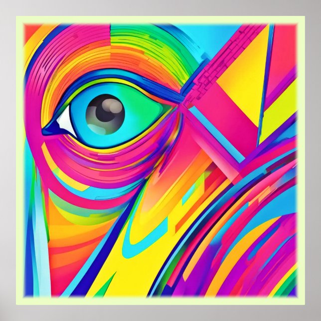 Rainbow Eye Wonder Art Poster (Front)