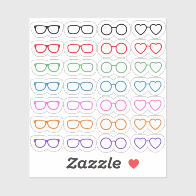 Rainbow Eyeglasses Reading Eye Doctor Appointment  (Sheet)