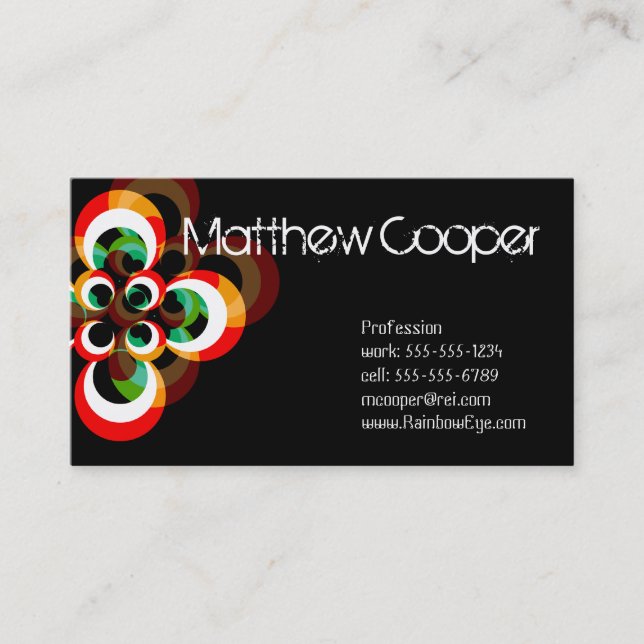 Rainbow Eyes Business Cards (Front)