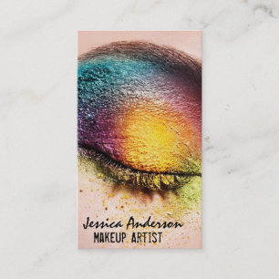 Rainbow Eyes Makeup Artist Business Card