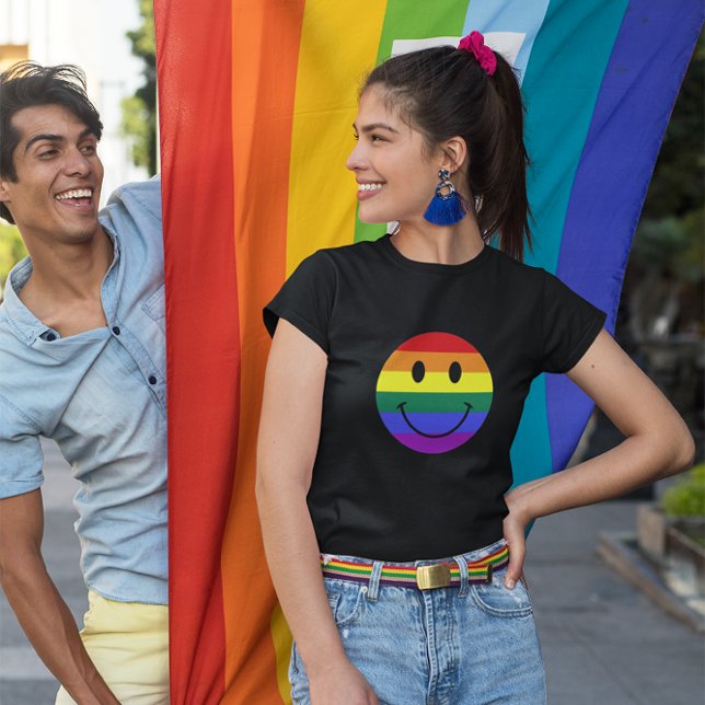 Rainbow Face T-Shirt (Retro Style)