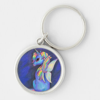 Rainbow Faerie Unicorn Keychain