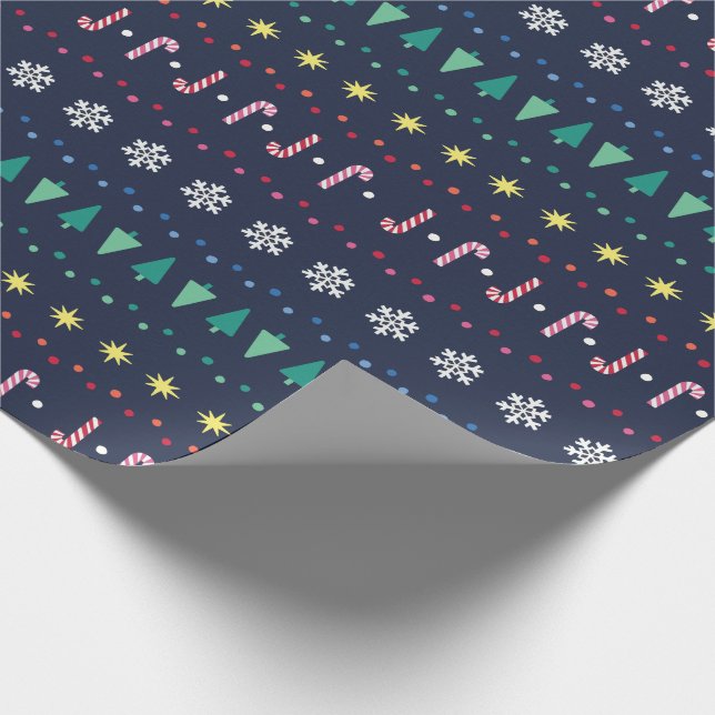 Rainbow Fair Isle by Primary.com Wrapping Paper (Corner)