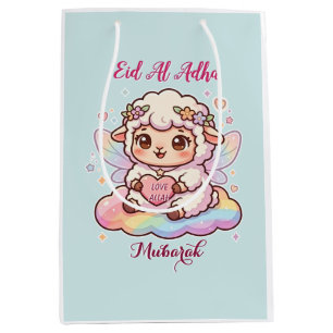 Rainbow Fairy Sheep Eid Al Adha Mubarak Medium Gift Bag