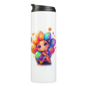 Rainbow Fairy Thermal Tumbler – Cute Colourful Gir